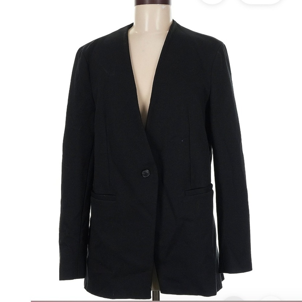 SPANx Black Blazer Jacket Business Casual Career Office Work Minimalist - Picture 5 of 11